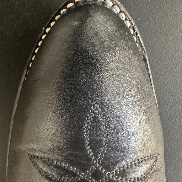 Justin black western cowboy boots 8.5D - Picture 7 of 8